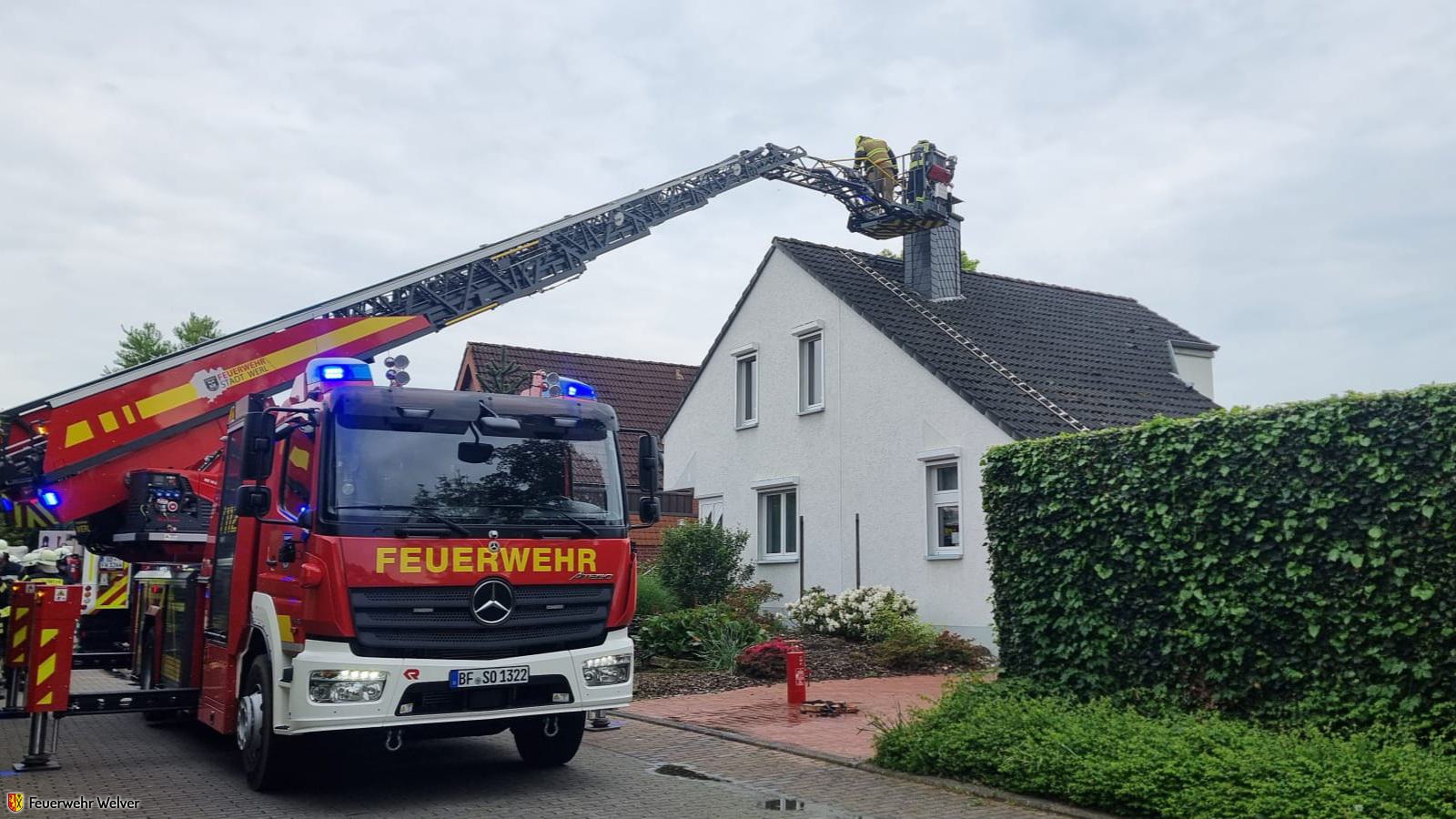 Verrauchter Wohnraum durch Kaminbrand 