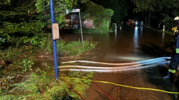 Starkregen - Schwerpunkt in Flerke